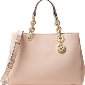 Michael Kors Cynthia Medium Leather Satchel